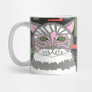 THE Cat With The Green Eyes Painting Mug